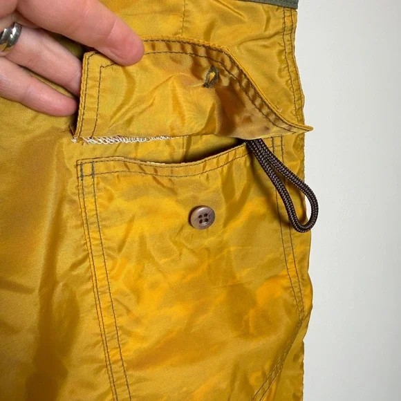 VTG Birdwell Beach Britches Mens 36 Yellow Board Shorts Swim Trunks California